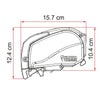 Fiamma F80L 600 Awning Polar White - Royal Blue (07840M01Q)