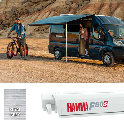 Fiamma F80S 370 Ducato Awning Polar White - Royal Grey (07830P03R)