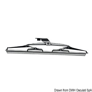 SS windshield blade w. silicone flap 305 mm