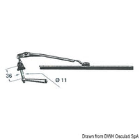 Hand-operated winshield wiper 280 mm