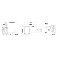 Motor for arms and blades 12 V 20 W
