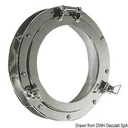 Round chromed brass portlight 300 mm