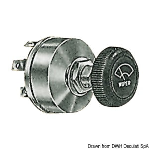Two-speed windshield wiper control switch