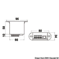 Switch for 2 windshield wipers 4 A