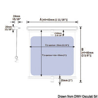 Oceanair roller blind 720 x 320 mm White roller hardware