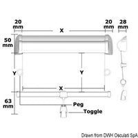 Oceanair Hatch Shade roller blind 679 x 700 W