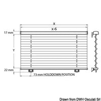 OCEANAIR Skysol Motion pleated blind 550 x 640 mm