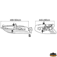 Boat cover Covy Line size mini tender 240-300 cm - 210D Silver colour - MINI TENDER size - Boat length - - Dinghy length 160-240 [O2216240]