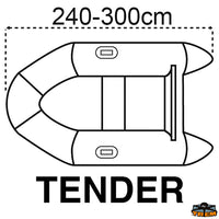 Boat cover Covy Line size mini tender 240-300 cm - 210D Silver colour - MINI TENDER size - Boat length - - Dinghy length 160-240 [O2216240]