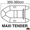 Boat cover Covy Line size S 488-564 cm - 210D Silver colour - Size S - Boat length 488-564 cm - Dinghy length 440-490 cm [O2223488]