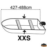 Boat cover Covy Line size XXS 427-488 cm - 210D Silver colour - Size XXS - Boat length 427-488 cm - Dinghy length cm- [O2218488]