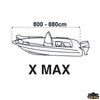 Boat cover Covy Line size XS 427-488 cm - 210D Silver colour - Size XS - Boat length 427-488 cm - Dinghy length 360-440 cm [O2222488]