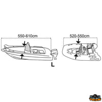 Boat cover Covy Lux size XS 427-488 cm - Size XS - Boat length 427-488 cm - Dinghy length 360-440 cm - Boat/inflatable boat width 210-230 cm [O4222488]