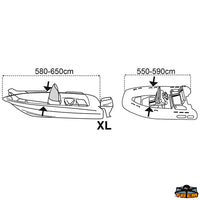 Boat cover Covy Lux size XS 427-488 cm - Size XS - Boat length 427-488 cm - Dinghy length 360-440 cm - Boat/inflatable boat width 210-230 cm [O4222488]