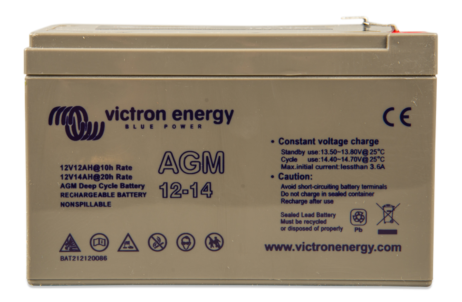 12V/15Ah AGM Super Cycle Battery.