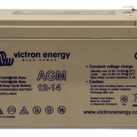 Victron 12V AGM deep cycle battery - 12 ah @ C10, 14ah @ C20