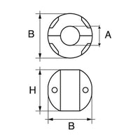 AG Zinc Shaft Ball Anode (25mm Shaft)