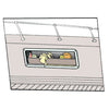 Side pocket white ABS 540 x 244 x 120 mm