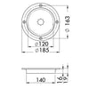 Inspection hatch AISI 316 passage 120 mm