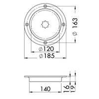 Inspection hatch AISI 316 passage 120 mm