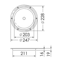 Inspection hatch AISI 316 passage 203 mm