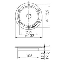 Inspection hatch AISI 316 passage 91 mm