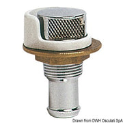 Anti-spray fuel vent chromed brass