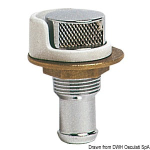 Anti-spray fuel vent chromed brass