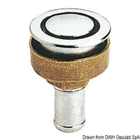 Fuel vent chromed brass straight 16 mm