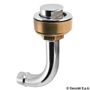 Fuel vent chromed brass elbow 90° left 16 mm