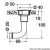 Fuel vent chromed brass elbow 90° right 16 mm