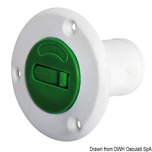 Nylon/fiberglass FUEL plug green 38 mm