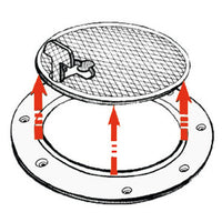 Inspection hatch w/cover white 265 x 215 mm