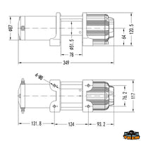 Electric towing winch motor 800 W cable diameter 5,5 mm length 15 m - Ratio 166:1 - Motore W 800 - Cable Ø 5.5 mm x 15 m. [N0832113]
