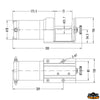 Boat haulage winch breaking load 350 kg cable diameter 4 mm length 8 mt - Ratio 258:1 - Motore W 550 - Cable Ø 4 mm x 8 m. [N0812153]