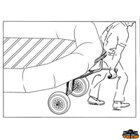 Trolley for front transport of rubber boats wheel diameter 360 mm - Wheels Ø 360 mm [O0836110]