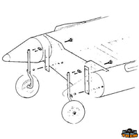 Stern wheels for Zodiac rubber boats folding model - Model For Zodiac Futura - Tube Ø mm 30 - Wheels Ø 360 mm - H mm800 [O0836094]