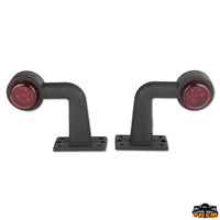 led light size white-red 90°-90° - Complete kit with 2 red right/left + 2 white right/left - Volts 12-24 - Description 90° side marker light [O1024028]