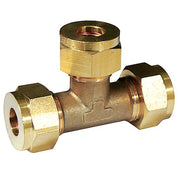 AG Equal Tee Gas Coupling 1/4" Compression