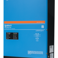 Victron Quattro II Sine wave Inverter/Charger. 48 volt 5000va inverter with 70 amp charger - c/w 2x 50A transfer relays