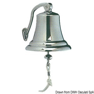 Chromed brass bell Ø 175 mm