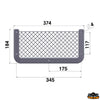 Object holder net black color 180x365 mm - Black colour - Dimensions mm 184x374 [Z0018370]