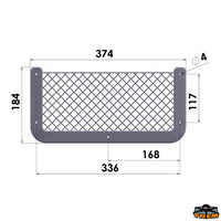 Object holder net black color 180x365 mm - Black colour - Dimensions mm 184x374 [Z0018370]
