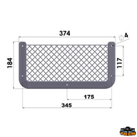 Object holder net white color 180x365 mm - White colour - Dimensions mm 184x374 [Z0074370]