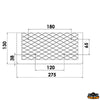 Rectangular elastic net in rubber as object holder black color 270x115x32 mm - Frame color Black - Net color Black - Dimensions 275x130 mm [Z0080115]