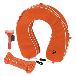 Horseshoe lifebuoy w/ white cover