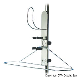 Telescopic bracket f. ring lifebuoys