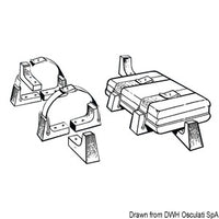 Mounting kit for liferafts in stiff case