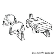 Mounting kit for liferafts in stiff case