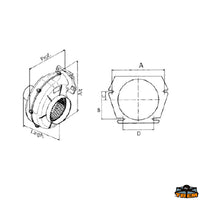 Blower 12V - Volts 12 - Amp 3,9 - Flow rate mc/hour 280 - Inlet external Ø mm75 - Outlet internal Ø mm								

								72 - H mm 200 - Depth 165 mm [L6412260]